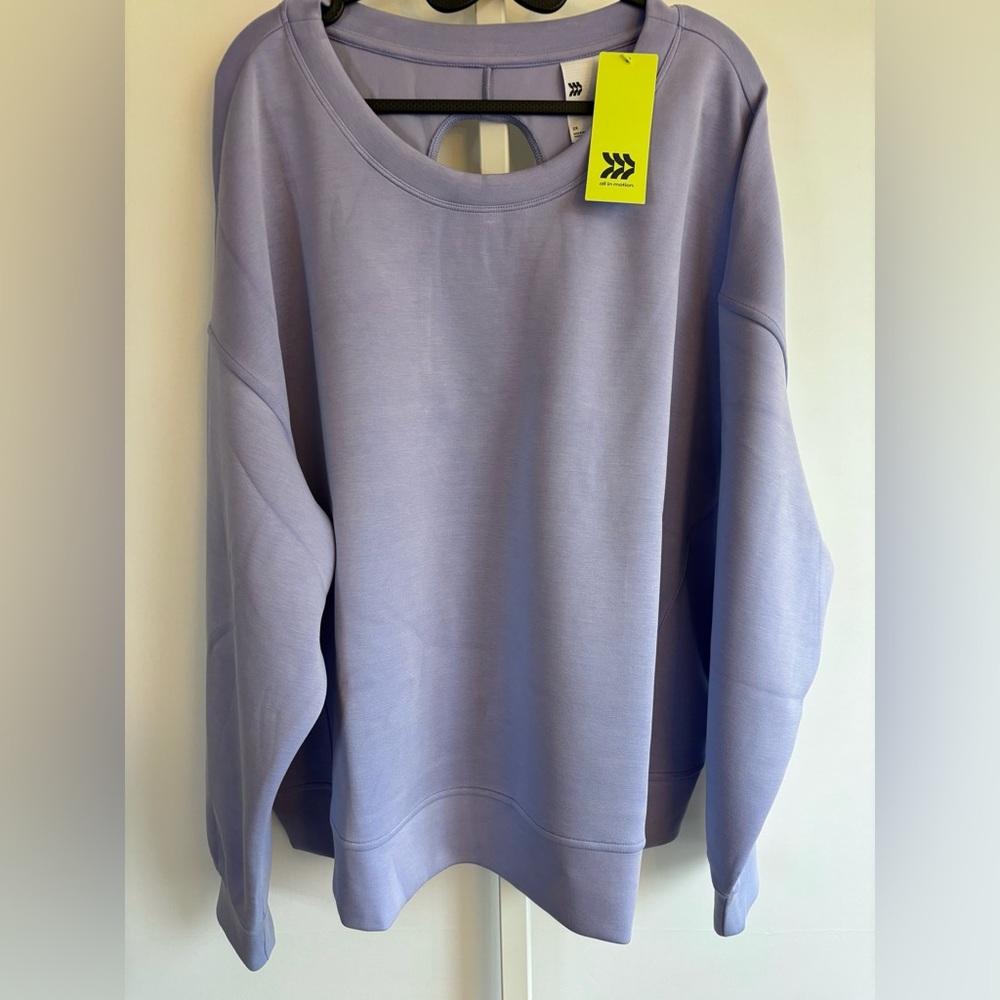 All in Motion Pastel Purple Sweatshirt Athleisure 2X